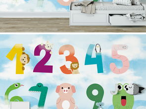 卡通Q版数字儿童房背景墙图片设计素材 高清模板下载与数字动漫制作指南