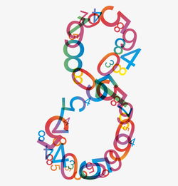 卡通手绘数字“8”的艺术字设计与数字动漫制作——以千库网资源为例